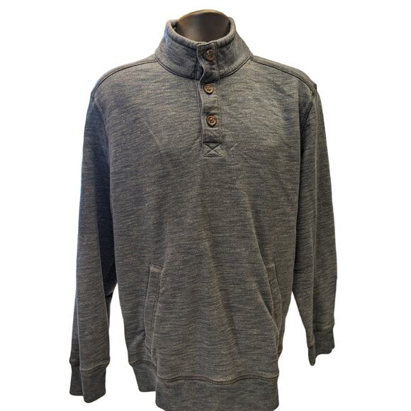 GH Bass Sweater Mens Size XL Sherpa Lined Pullover Gray Long Sleeve Pockets - Picture 7 of 9